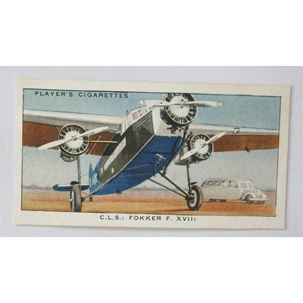 1936 John Player's International Air Liners 11 CLS Fokker F.XVIII