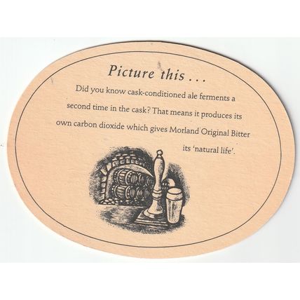 BEER MAT - MORLAND BREWERY - BITTER (PICTURE THIS) - (Cat No 035) - (1990)