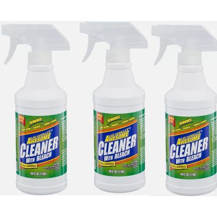 LA's Totally Awesome Cleaner with Bleach Cleans & Deodorizes 40oz Each LOT OF 3