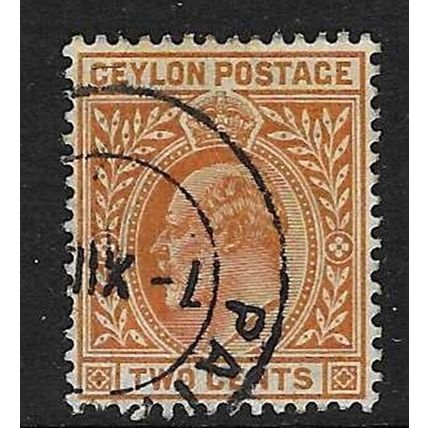 CEYLON 1904-5 EDVII 2c WMK MULTI-CROWN CA USED SG277