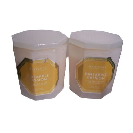 Pineapple Passion Candle Slatkin Scentworx 3 Wick 14.5 oz each - Lot of 2