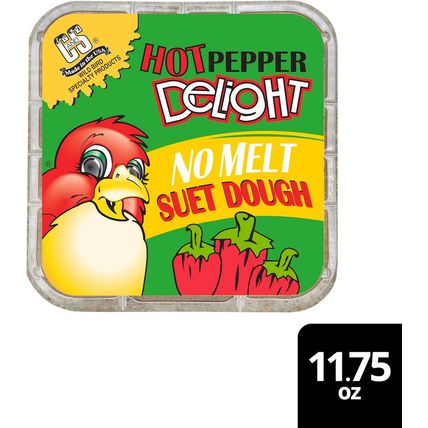 C&S Hot Pepper Delight No Melt Suet Dough 11.75 Ounces, 8 Pack