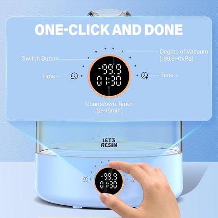 LET’S Resin Upgraded Resin Bubble Remover, Eliminate 99% Bubble in 5-9 Minutes,