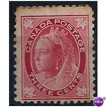 Canada 1897 SG145 3c Carmine Slght Toning Mounted Mint