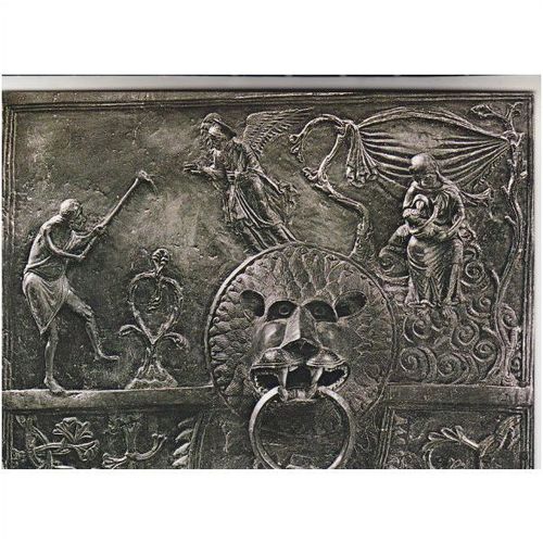 Colour Postcard - Det. from Bronze door Dom Cathedral Hildesheim, Germany