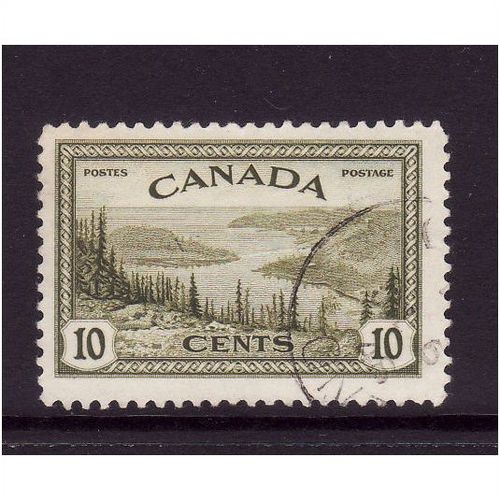 CANADA 1946 GREAT BEAR LAKE 10c OLIVE GREEN SG 402 FINE USED #3