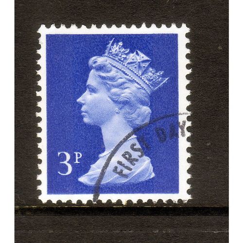 GREAT BRITAIN 1971 SG X 855 3p ULTRAMARINE TWO BANDS FINE USED