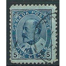 Canada 1903 SG179 5c Indigo/Bluish Fine Used . ..