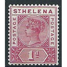 St Helena 1896 SG47 1d Carmine Mounted Mint ... .