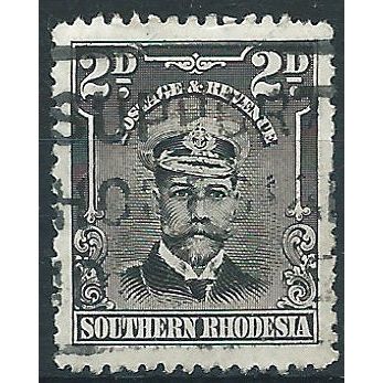 Southern Rhodesia 1924 SG4 2d Black & Purple-Grey Good+ Used .. ..