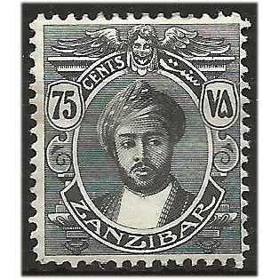 Zanzibar 1913 SG254 75c Grey-Black Mounted Mint . ..