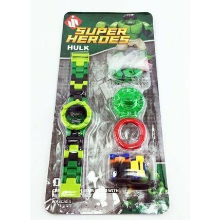 Marvel 360° Rotary Kid Building Block Self Assembly Children DIY Wrist Watch UK