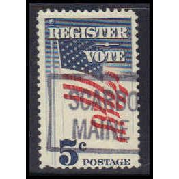 Used 1249 5c Register and Vote Scarborough, ME. E0481