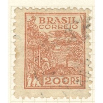 Brazil 1941 - SG651 - 200r brown - Wheat Harvesting - used 2