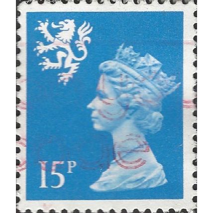 SCOTLAND, Queen Elizabeth II, Machin, blue 1989, 15p, #5