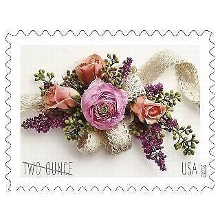 Garden Corsage Wedding Invitations Sheet of 20 Two Ounce Current Rate Scott 5458