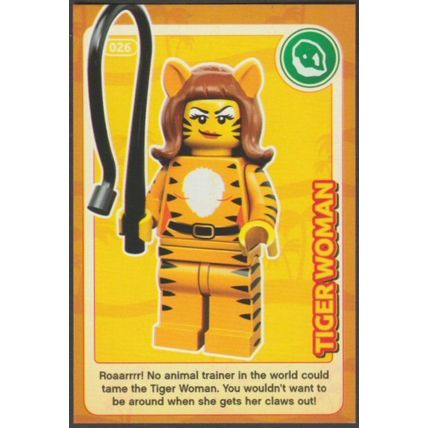 Lego Trading Card - Create The World - 026 Tiger Woman