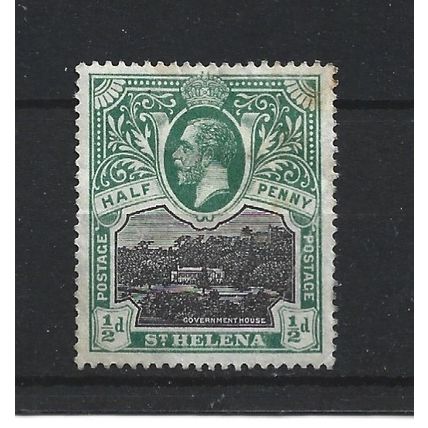 St Helena.SG72 1/2d Government House (Black and Green).Mounted Mint.May24a