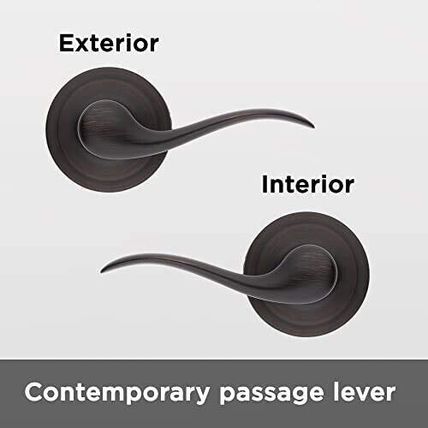 Kwikset 97200-700 Tustin Passage Hall/Closet Lever in Venetian Bronze-NEW-FAST