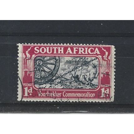 SouthAfrica.SG80 1d Wagon Wheel.English Inscription.Fine Used.Aug25a