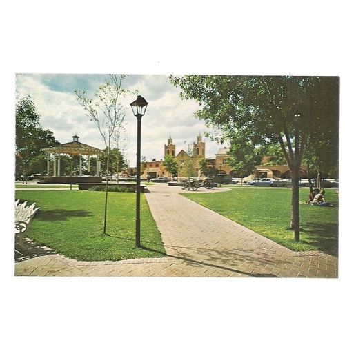 OLD TOWN PLAZA, Albuquerque, New Mexico postcard c.1981 unused =