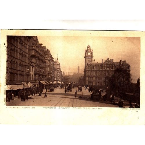 Vintage Sepia Postcard - Princes Street, Edinburgh