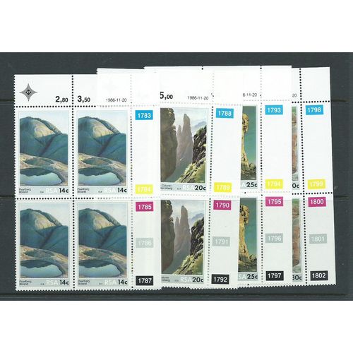 south africa stamps sg608 SG 608 mnh set plate blocks