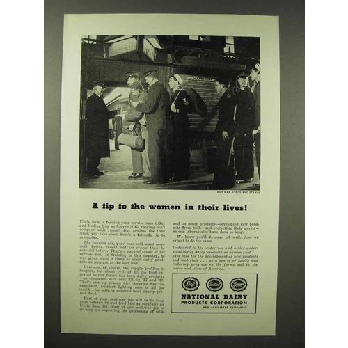 1945 National Dairy Ad - Tip to The Women in Lives