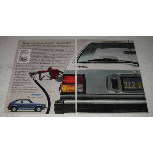 1979 Honda Civic GL Ad - Better Gas Mileage