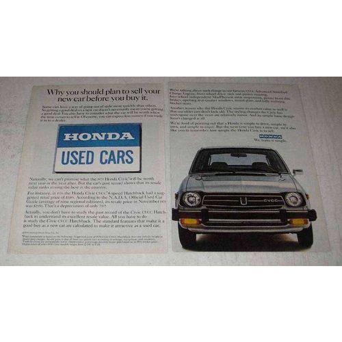 1979 Honda Civic CVCC Ad - Why You Should Plan to Sell