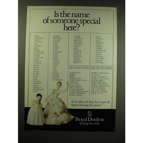 1987 Royal Doulton Porcelain Figurines Ad - Is the name of someone special here?