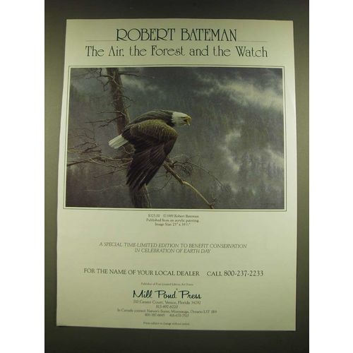 1990 Mill Pond Press Ad - The Air, the Forest and the Watch by R. Bateman