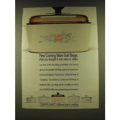 1990 Corning Ware Ad - New Corning Ware Soft Beige
