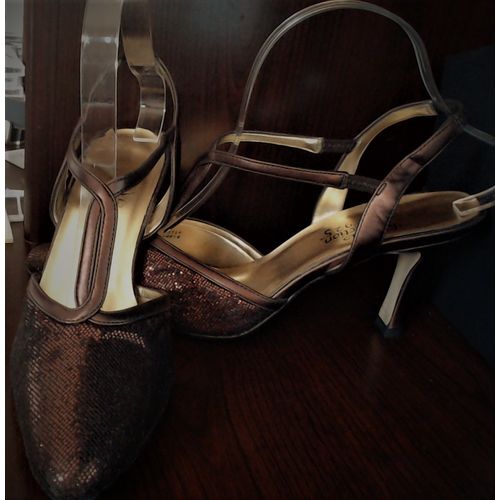WOMEN'S PM COLLECTION BY 925 SHOES SIZE 9M - Sparkly Brown