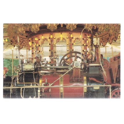 TIDMAN CENTRE ENGINE BRESSINGHAM GALLOPERS unused postcard Fair Ground Ride =