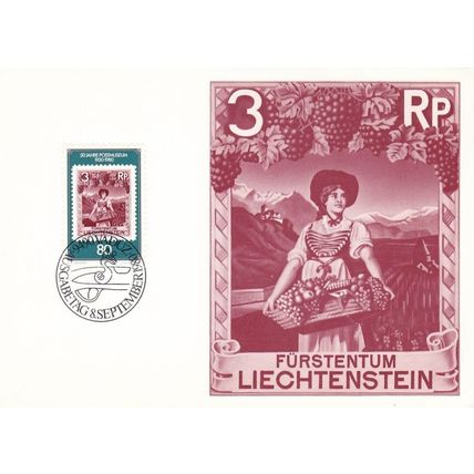 Liechtenstein 1980 Postal Museum Maximum Card 80c Special cancel Mint