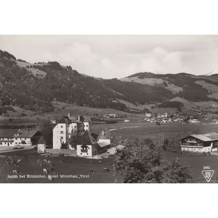 Reith Kitzbuhel Tirol Austria 1950s Real Photo Aerial Postcard