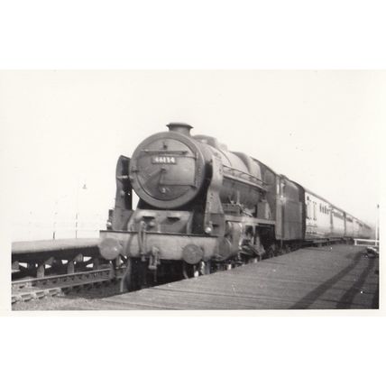 46134 Train At Newton Le Willows Station in 1960 Vintage Railway Photo