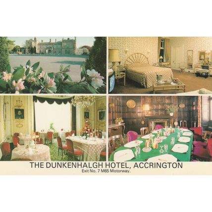 The Dunkenhalgh Motorway Hotel Accrington Advertising Postcard