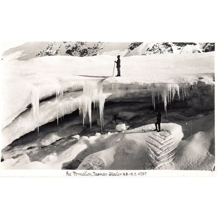 Tasman Glacier New Zealand Plain Back Postcard Photo