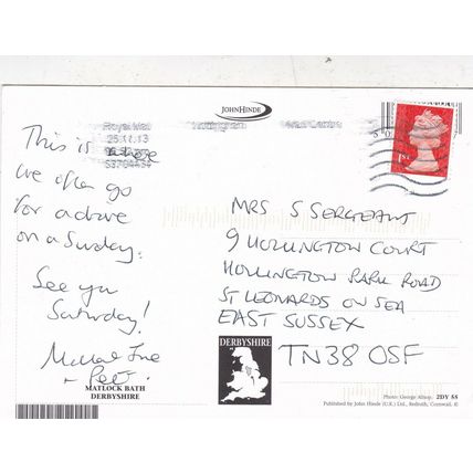 Matlock Bath Derbyshire Postcard posted 2013 VGC