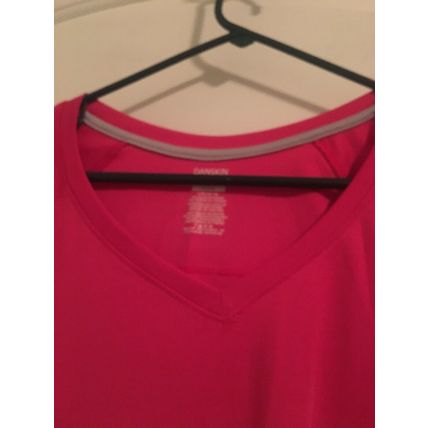 Danskin Now Women's Pink Athletic Short Sleeve T-Shirt Size Large