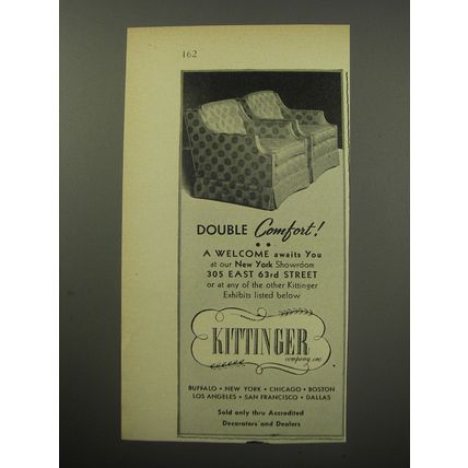 1955 Kittinger Furniture Ad - Double Comfort