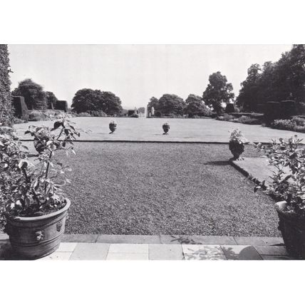 Renishaw Hall Garden Derbyshire Postcard unused VGC