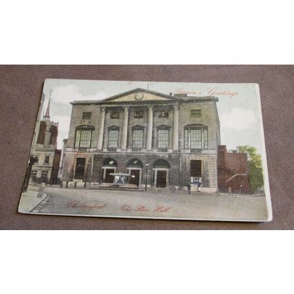 1906 fr Postcard -Seeasons Greetings from Shire Hall - Chelmsford, Essex