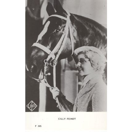 Cilly Feindt German Circus Horse Performer Film Actress Rare Postcard