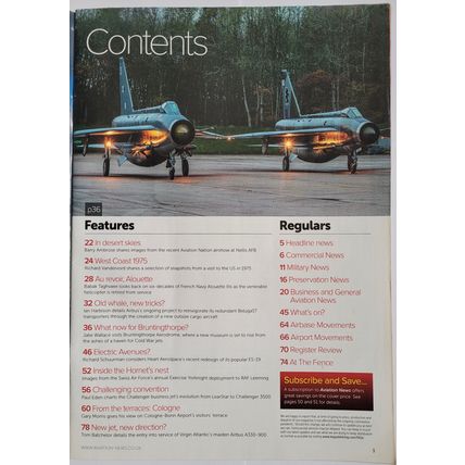 Aviation News magazine January 2023. Alouette, Virgin Atlantic, Airbus Beluga