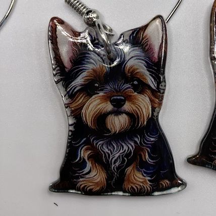 Earrings Yorkie Dog Acrylic Dangle Earrings #803