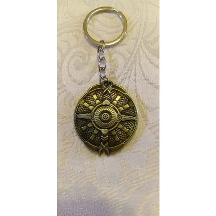 Keychain Kratos Shield Game God of War 5 Ragnarok Metal