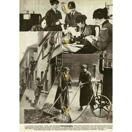 Women At Work During The Great War (1), And On Reverse, Book Illustration, 1936